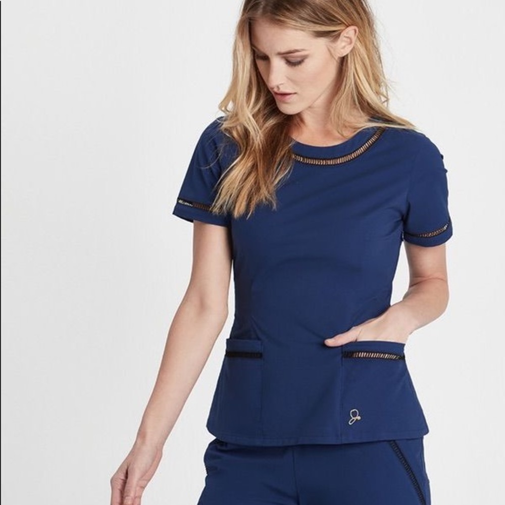 XS Jaanuu Ladder Lace Scrub Set Navy blue